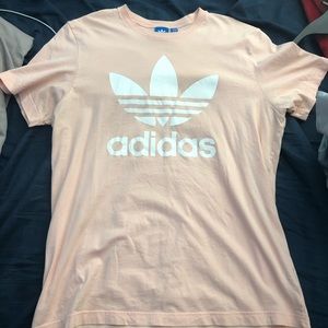 Adidas pink short sleeve t shirt size Large